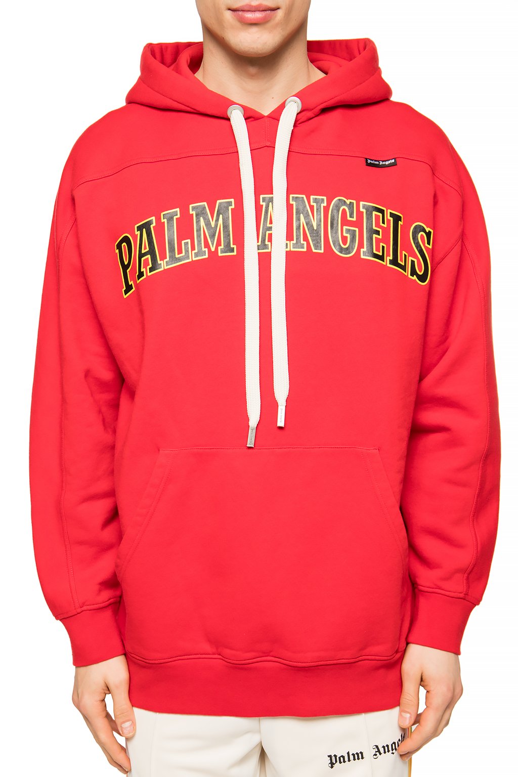 SchaferandweinerShops GB Palm Angels Palm Galaxy printed sweatshirt Logo Sherpa hoodie Palm Angels